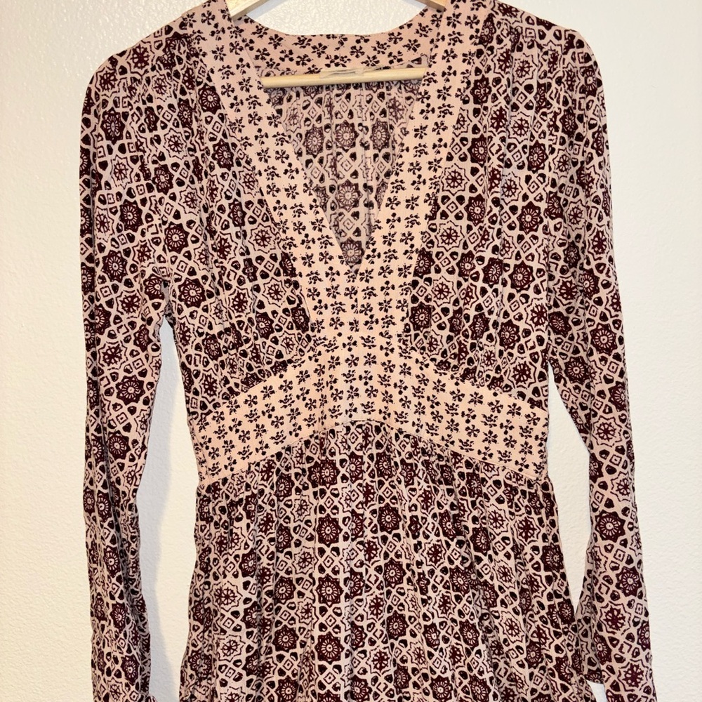 Faherty Dakota Dress - Sunrise Azulejos Mixed Print Women xS Worn Once Excellent - Picture 4 of 6
